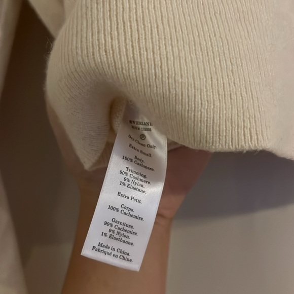 Everlane 100% cashmere mockneck sweater cream XS - Picture 3 of 3